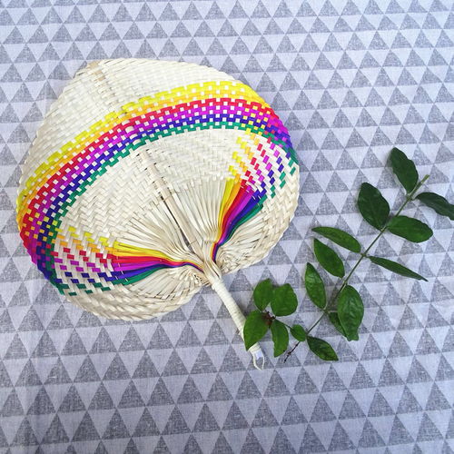 夏日解暑神器 純手工竹編制品復(fù)古風(fēng)手搖式戶外降溫越南竹編扇子